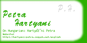 petra hartyani business card